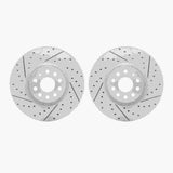 R1 Concepts 18-25 Volkswagen Atlas Front Drilled & Slotted Carbon Coated Brake Rotor Set by R1 Concepts RNC-WBPN1-74012