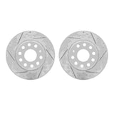 R1 Concepts 18-25 Audi Q2 Rear Drilled & Slotted Carbon Coated Brake Rotor Set by R1 Concepts RNC-WBPN1-74030