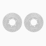 R1 Concepts 03-09 Lexus GX470 Front Drilled & Slotted Carbon Coated Brake Rotor Set by R1 Concepts RNC-WBPN1-76008