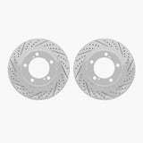 R1 Concepts 07-22 Lexus LX570 Front Drilled & Slotted Carbon Coated Brake Rotor Set by R1 Concepts RNC-WBPN1-76012