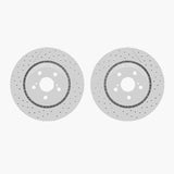 R1 Concepts 08-21 Lexus NX300h Front Drilled & Slotted Carbon Coated Brake Rotor Set by R1 Concepts RNC-WBPN1-76013