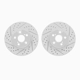 R1 Concepts 08-19 Pontiac Vibe Front Drilled & Slotted Carbon Coated Brake Rotor Set by R1 Concepts RNC-WBPN1-76016