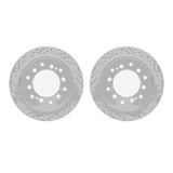 R1 Concepts 10-24 Lexus GX460 Rear Drilled & Slotted Carbon Coated Brake Rotor Set by R1 Concepts RNC-WBPN1-76045