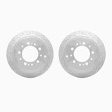 R1 Concepts 07-22 Lexus LX570 Rear Drilled & Slotted Carbon Coated Brake Rotor Set by R1 Concepts RNC-WBPN1-76049