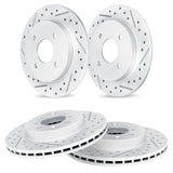 R1 Concepts 02-08 Mini Cooper Front & Rear Drilled & Slotted Carbon Coated Brake Rotor Set by R1 Concepts RNC-WBPN2-32003