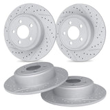 R1 Concepts 98-07 Lexus LX470 Front & Rear Drilled & Slotted Carbon Coated Brake Rotor Set by R1 Concepts RNC-WBPN2-76011