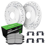 R1 Concepts 88-01 Acura Integra Rear Drill/Slot Carbon Coated Rotor Set w/Perf Sport Pads by R1 Concepts RNC-WBSH1-59006