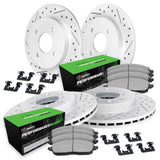 R1 Concepts 94-02 Mazda Miata Front & Rear Drill/Slot Carbon Coated Rotor Set w/Perf Sport Pads by R1 Concepts RNC-WBSH2-54000