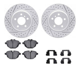 R1 Concepts 11-16 BMW 528i Rear Drill/Slot Carbon Coated Rotor Set w/Euro Ceramic Pads by R1 Concepts RNC-WBTH1-31206