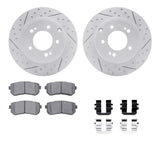 R1 Concepts 14-19 Hyundai Tucson Rear Drill/Slot Carbon Coated Rotor Set w/Optimum Pads by R1 Concepts RNC-WBUH1-03035