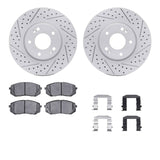R1 Concepts 10-16 Hyundai Tucson Front Drill/Slot Carbon Coated Rotor Set w/Optimum Pads by R1 Concepts RNC-WBUH1-03043