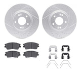 R1 Concepts 16-22 Hyundai Elantra Front Drill/Slot Carbon Coated Rotor Set w/Optimum Pads by R1 Concepts RNC-WBUH1-03091