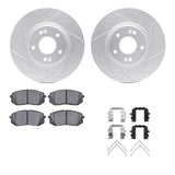 R1 Concepts 17-25 Hyundai Elantra GT Front Drill/Slot Carbon Coated Rotor Set w/Optimum Pads by R1 Concepts RNC-WBUH1-03095