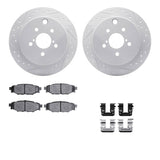 R1 Concepts 12-23 Subaru Impreza Rear Drill/Slot Carbon Coated Rotor Set w/Optimum Pads by R1 Concepts RNC-WBUH1-13043