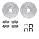 R1 Concepts 10-20 ScIon FR-S Front Drill/Slot Carbon Coated Rotor Set w/Optimum Pads