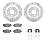 R1 Concepts 15-20 Kia Sorento Rear Drill/Slot Carbon Coated Rotor Set w/Optimum Pads by R1 Concepts RNC-WBUH1-21042