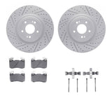 R1 Concepts 19-22 Genesis G70 Front Drill/Slot Carbon Coated Rotor Set w/Optimum Pads by R1 Concepts RNC-WBUH1-21105