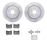 R1 Concepts 19-22 Genesis G70 Rear Drill/Slot Carbon Coated Rotor Set w/Optimum Pads by R1 Concepts RNC-WBUH1-21111
