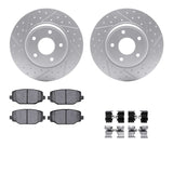 R1 Concepts 12-20 Chrysler Town & Country (Van) Rear Drill/Slot Carbon Coated Rotor Set w/Optimum Pads by R1 Concepts RNC-WBUH1-40094