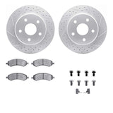 R1 Concepts 06-24 Chrysler Aspen Front Drill/Slot Carbon Coated Rotor Set w/Optimum Pads by R1 Concepts RNC-WBUH1-40143