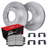 R1 Concepts 19-24 Ram 3500 Front Drill/Slot Carbon Coated Rotor Set w/Optimum Pads by R1 Concepts RNC-WBUH1-40180