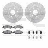 R1 Concepts 05-20 Cadillac Escalade EXT Front Drill/Slot Carbon Coated Rotor Set w/Optimum Pads by R1 Concepts RNC-WBUH1-48032