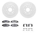 R1 Concepts 05-08 Cadillac Escalade ESV Front Drill/Slot Carbon Coated Rotor Set w/Optimum Pads