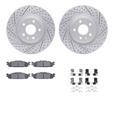 R1 Concepts 11-19 Ford Taurus Front Drill/Slot Carbon Coated Rotor Set w/Optimum Pads by R1 Concepts RNC-WBUH1-54204