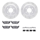 R1 Concepts 18-21 Ford ExpeditIon Rear Drill/Slot Carbon Coated Rotor Set w/Optimum Pads by R1 Concepts RNC-WBUH1-54229