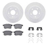 R1 Concepts 08-17 Acura TSX Rear Drill/Slot Carbon Coated Rotor Set w/Optimum Pads by R1 Concepts RNC-WBUH1-59034