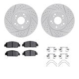 R1 Concepts 13-25 Honda HR-V Front Drill/Slot Carbon Coated Rotor Set w/Optimum Pads by R1 Concepts RNC-WBUH1-59042