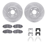R1 Concepts 99-14 Acura CL Front Drill/Slot Carbon Coated Rotor Set w/Optimum Pads by R1 Concepts RNC-WBUH1-59054