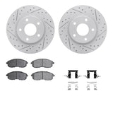 R1 Concepts 13-19 Nissan Sentra Front Drill/Slot Carbon Coated Rotor Set w/Optimum Pads by R1 Concepts RNC-WBUH1-67031