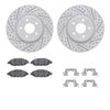 R1 Concepts 13-24 Infiniti QX60 Front Drill/Slot Carbon Coated Rotor Set w/Optimum Pads