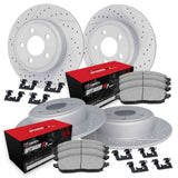 R1 Concepts 19-23 Subaru Ascent Front & Rear Drill/Slot Carbon Coated Rotor Set w/Optimum Pads by R1 Concepts RNC-WBUH2-13018