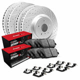 R1 Concepts 14-18 Audi A7 Quattro Front & Rear Drill/Slot Carbon Coated Rotor Set w/Optimum Pads by R1 Concepts RNC-WBUH2-73004