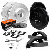R1 Concepts 05-23 Toyota Tacoma Front & Rear Drill/Slot Carbon Coated Rotor/Drum w/Super Duty Pads by R1 Concepts RNC-WBXA2-76004