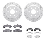R1 Concepts 00-06 Cadillac Escalade Rear Drill/Slot Carbon Coated Rotor Set w/Super Duty Pads by R1 Concepts RNC-WBXH1-48034