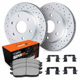 R1 Concepts 05-20 Cadillac XTS Front Drill/Slot Carbon Coated Rotor Set w/Super Duty Pads by R1 Concepts RNC-WBXH1-48055