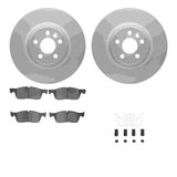 R1 Concepts 15-19 Jaguar E-Pace Front Carbon Coated Brake Rotor Set w/Euro Ceramic Pads and Hardware