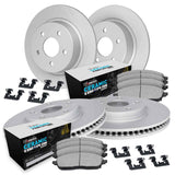 R1 Concepts 12-18 Ford Focus Front & Rear Carbon Coated Brake Rotor Set w/Euro Ceramic Pads and Hardware by R1 Concepts RNC-WDTH2-11007