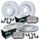 R1 Concepts 17-25 Alfa Romeo Stelvio Front & Rear Carbon Coated Rotor Set w/Euro Ceramic Pads by R1 Concepts RNC-WDTH2-12842