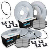 R1 Concepts 02-08 Mini Cooper Front & Rear Carbon Coated Brake Rotor Set w/Euro Ceramic Pads by R1 Concepts RNC-WDTS2-10816