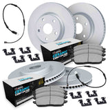 R1 Concepts 11-12 BMW 328i xDrive Front & Rear Carbon Coated Brake Rotor Set w/Euro Ceramic Pads by R1 Concepts RNC-WDTS2-11511