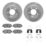 R1 Concepts 11-25 Hyundai Elantra Coupe Rear Carbon Coated Brake Rotor Set w/Optimum OE Pads and Hardware by R1 Concepts RNC-WDUH1-03147
