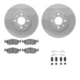 R1 Concepts 12-19 Fiat 500 Front Carbon Coated Brake Rotor Set w/Optimum OE Pads and Hardware by R1 Concepts RNC-WDUH1-07008