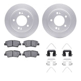R1 Concepts 17-22 Hyundai Elantra Rear Carbon Coated Brake Rotor Set w/Optimum OE Pads and Hardware by R1 Concepts RNC-WDUH1-21074