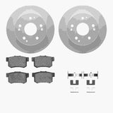 R1 Concepts 98-02 Honda Accord Rear Carbon Coated Brake Rotor Set w/Optimum OE Pads and Hardware by R1 Concepts RNC-WDUH1-59121