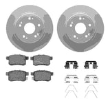 R1 Concepts 08-17 Acura TSX Rear Carbon Coated Brake Rotor Set w/Optimum OE Pads and Hardware by R1 Concepts RNC-WDUH1-59131