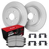 R1 Concepts 94-00 Infiniti I30 Rear Carbon Coated Brake Rotor Set w/Optimum OE Pads and Hardware